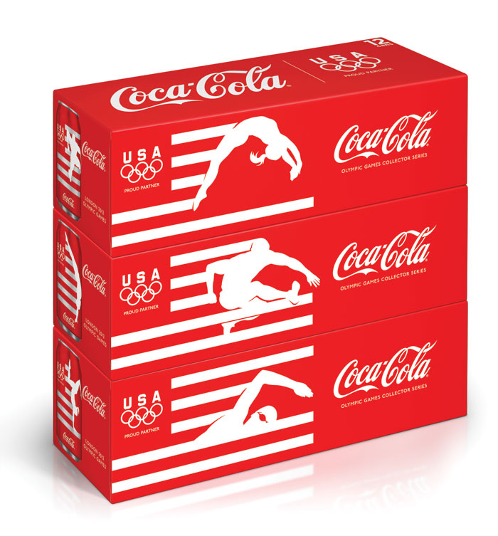 2012 Olympics Coca Cola limited edition cans by Darren Whittington