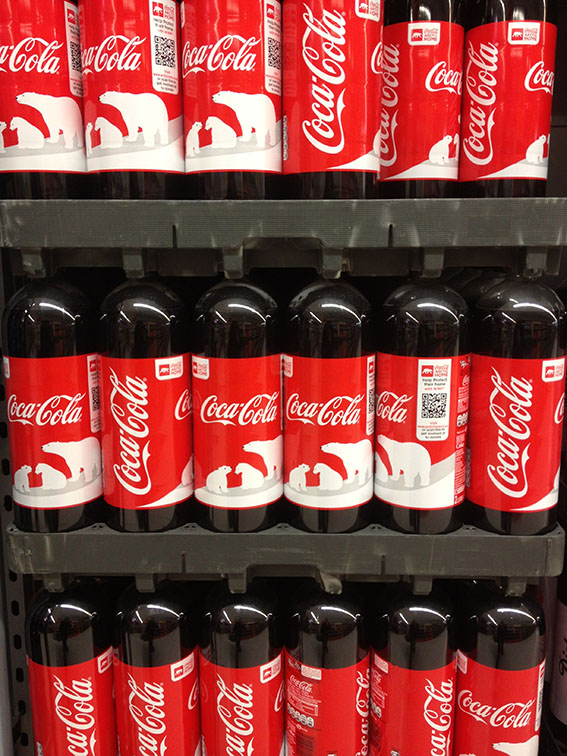 Coca Cola Arctic Home bottles by Darren Whittington