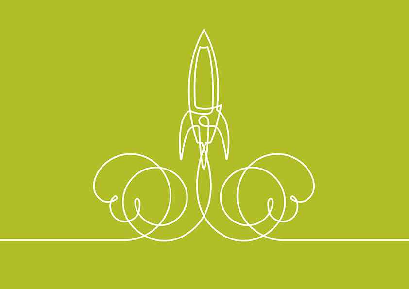 Rocket illustration by Darren Whittington