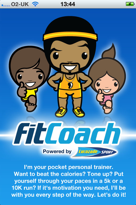 lucozade Fit Coach App Screen Grab
